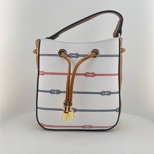 Tommy Hilfiger White and Tan Shoulder Bag